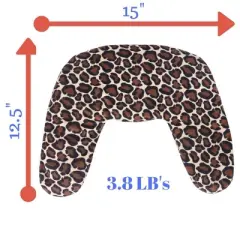 FOMI Moist Heat Shoulder and Neck Wrap - Leapard, Clay Bead Fiilling