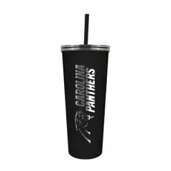 NFL Carolina Panthers 24oz Skinny Tumbler with Straw