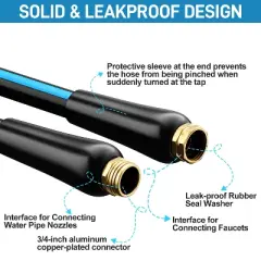 GardenJoy PVC Garden Hose Heavy-Duty Outdoor Water Hose 5/8 in