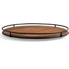 BIRDROCK HOME 18 inch Wooden Lazy Susan