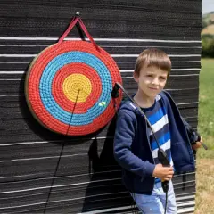VEVOR Archery Target, 5 Layers 20" Arrow Target, Traditional Solid Straw Round Archery Target Shooting Bow, Hand-Made Arrows Target