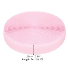 Unique Bargains Hook-and-Loop Fasteners Classroom Carpet Marking Strips 26.25 ft Pink