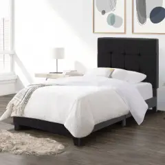 Ellery Fabric Tufted Bed - CorLiving
