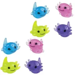 Axolotl Eraser Pencil Toppers - Fun and Creative Writing Tools 8 pcs