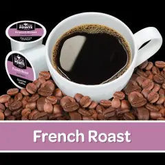 Black Pointe Bay Coffee, French Roast, Dark Roast, 42 Count Single Serve Coffee Pods for Keurig K-Cup Brewers