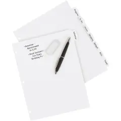 Avery Big Tab Write & Erase Durable Plastic Dividers for 3 Ring Binders, 8-Tab Sets, White, 3 Binder Divider Sets (01743)