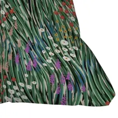 Windy Day in Garden Outdoor Throw Pillow - Deny Designs