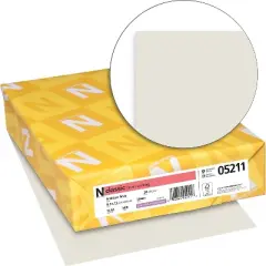 Neenah Paper CLASSIC Linen Writing Paper 8 1/2" x 11" 24 lb. Linen Finish Antique Gray 500/Ream