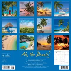 Willow Creek Press 2024 Wall Calendar 12"x12" Ah the Beach!