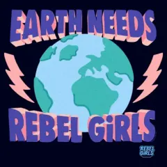 Junior's Rebel Girls Earth Logo T-Shirt