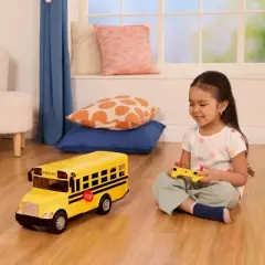 DRIVEN by Battat RC School Bus: Remote Control Vehicle for Fine Motor Skills, Battery-Powered Toy Bus