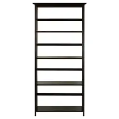 63" 5 Tier Mission Style Bookcase - Flora Home