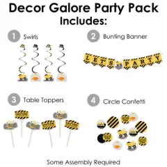 Big Dot of Happiness Dig It - Construction Party Zone - Baby Shower or Birthday Party Supplies Decoration Kit - Decor Galore Party Pack - 51 Pieces