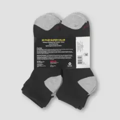 Hanes Men's Lightweight Comfort Super Value Ankle Socks - 20Pk