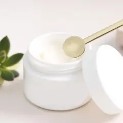 Unique Bargains Hangable Round Mini Makeup Cosmetic Spoon 2 Pcs