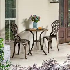 Yaheetech 3 Piece Outdoor Bistro Table Set