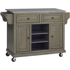 Glenwillow Home Kitchen Cart with Locking Casters