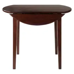 36" Clayton Round Drop Leaf Dining Table Walnut - Winsome