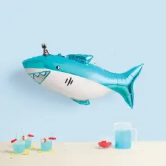 Shark Print Foil Balloon Teal - Spritz&trade;