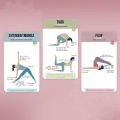 merka Yoga Poses Workout Cards - Positions and Exercises Made for Women, Beginners, Starters or Master,  Set of 50 FlashCards