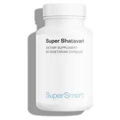 SuperSmart Super Shatavari - with Patented Aspurus Shatavari Root Extract | Vegan & Gluten Free - 60 Vegetable Capsules