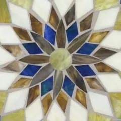 Teal Island Designs Modern Mosaic Black Round Outdoor Accent Table 14" Wide Multi-Color for Porch Patio Living Room Home Balcony