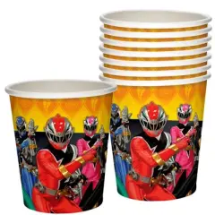 Treasures Gifted Power Rangers Cups - Power Rangers Party Supplies - 8 Pack