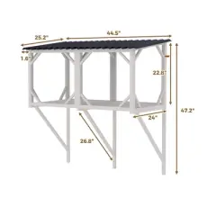 Racxily Outdoor Cat Catio, Wooden Cat Enclosure Window Perch