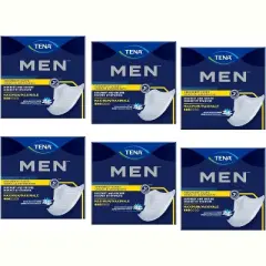 TENA MEN Maximum Guard Incontinence Pad for Men, Moderate Absorbency, Case of 120