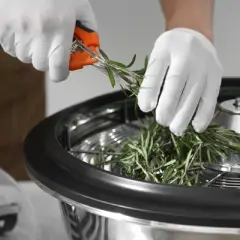 VEVOR Leaf Bowl Trimmer, 19'' Trimmer Bowl, Manual Bud Trimmer with Stainless-Steel Blades for Twisted Spin Cut, Clear Visibility Dome, Silver