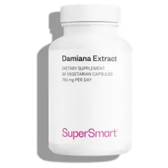 SuperSmart Damiana Extract 750mg per Day (Turnera Herb) - Damiana Leaf Supplement for Women & Men | Non-GMO & Gluten Free - 90 Vegetarian Capsules