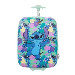 Disney Stitch Tropical Flower Print 2-Piece Youth EVA Wheeled Luggage & Travel Backpack Set