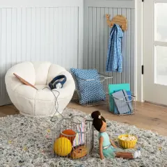 Wire Stackable Kids' Storage Basket Gray - Pillowfort&trade;