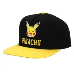 Pokemon Pikachu Youth Black Snapback Cap