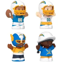 Fisher Price Little People x NFL Collector Los Angeles Chargers Figure 4-Pack