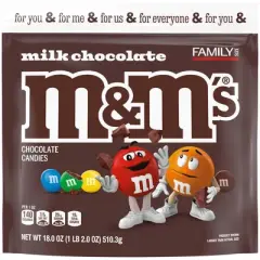 M&M's Family Size Milk Chocolate Candy - 18oz