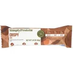 Simply Protein Dark Chocolate Almond Protein Bar - Case of 4/8/1.41 z