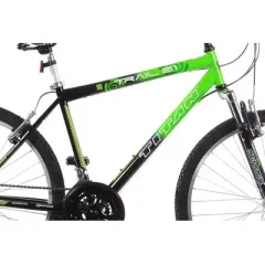 Titan Trail 21-speed Suspension Men's Mountain Bike, 18-Inch Frame, Green and Black
