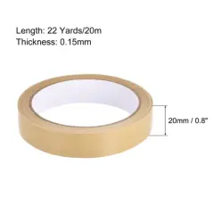 Unique Bargains Paper Adhesive Packing Tape for Masking Sealing Brown 3 Pcs