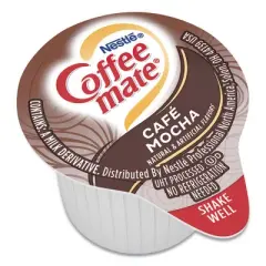 Coffee mate Liquid Coffee Creamer, Cafe Mocha, 0.38 oz Mini Cups, 50/Box