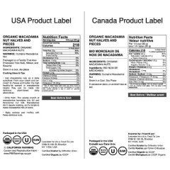 Organic Macadamia Nut Halves and Pieces - Non-GMO, Unsalted, Unroasted, Kosher, Raw, Vegan, Bulk