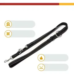 Happilax 6.5ft Adjustable Dog Leash for Large Breeds - Black