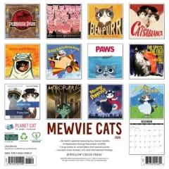 Willow Creek Press 2026 Mewvie Cats Wall Calendar