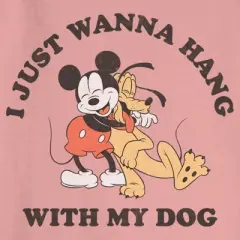 Junior's Mickey & Friends I Just Wanna Hang with my Dog Pluto Sweatshirt