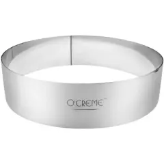 O'Creme Round Cake Ring Stainless Steel