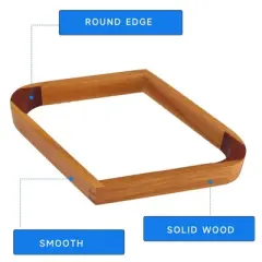 GSE 2-Tone Solid Wood 8-Ball Triangle/9-Ball Diamond Ball Rack for 2-1/4" Pool Balls, Billiard Ball Rack for Pool Table