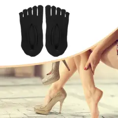 Unique Bargains Invisible Five Fingers Socks Hook Silk Five Toe Socks Mesh Breathable Soft Fashion No Show Socks for Women 3 Pairs