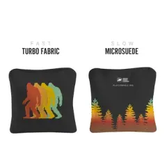 Retro Sasquatch Synergy Pro Black Cornhole Bags (Set of 4)