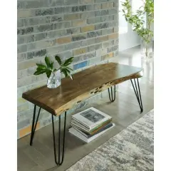 Haileeten Accent Bench Black/Gray/Brown/Beige - Signature Design by Ashley