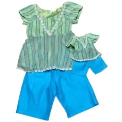 Doll Clothes Superstore Matching Shorts and Top Girl and Dolls Size 10 1/2